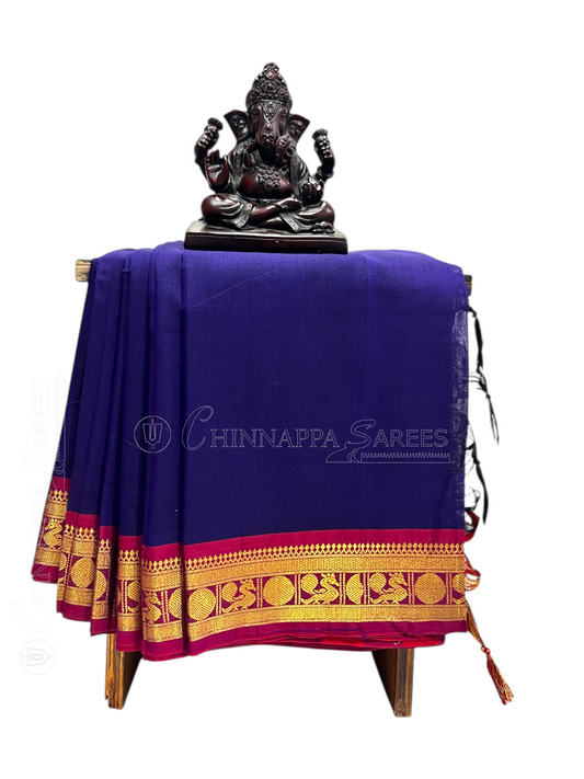 Narayanpet  Royal Blue Cotton Sarees CS45