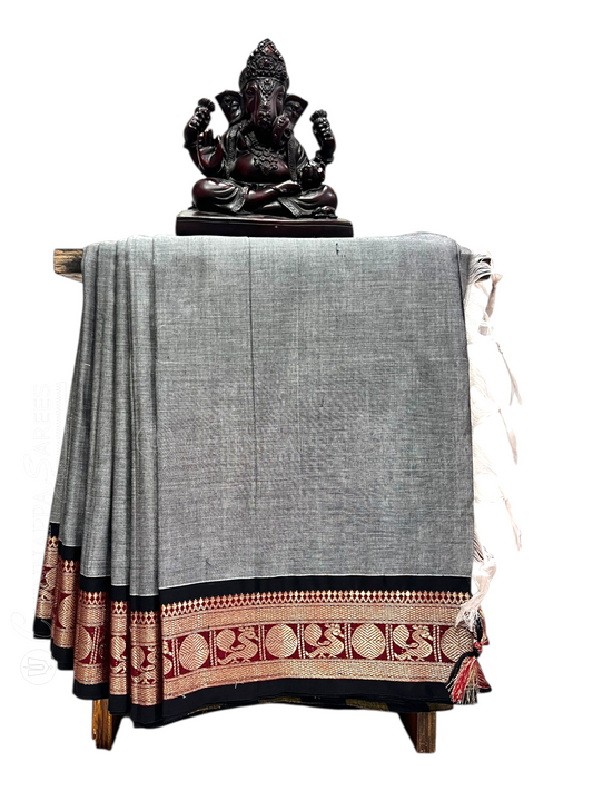 Narayanpet  Grey Cotton Sarees CS44