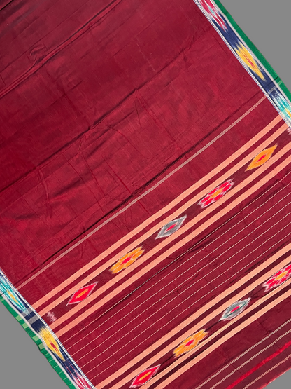 Narayanpet Brown Cotton Sarees CS2