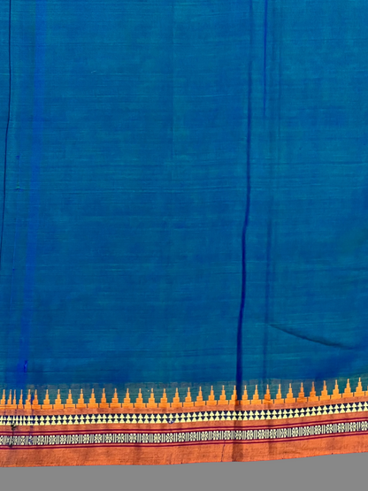 Narayanpet  Ananda Blue Cotton Sarees CS36