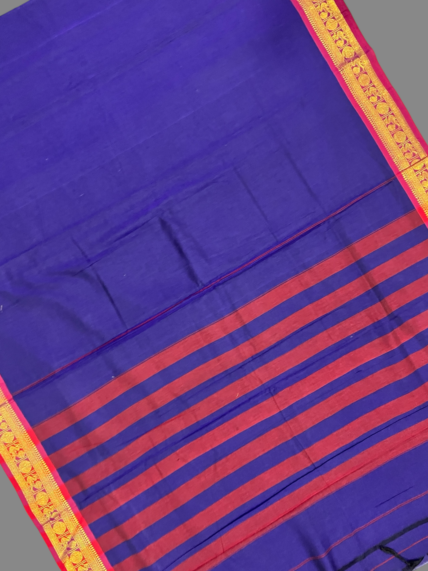 Narayanpet  Royal Blue Cotton Sarees CS45