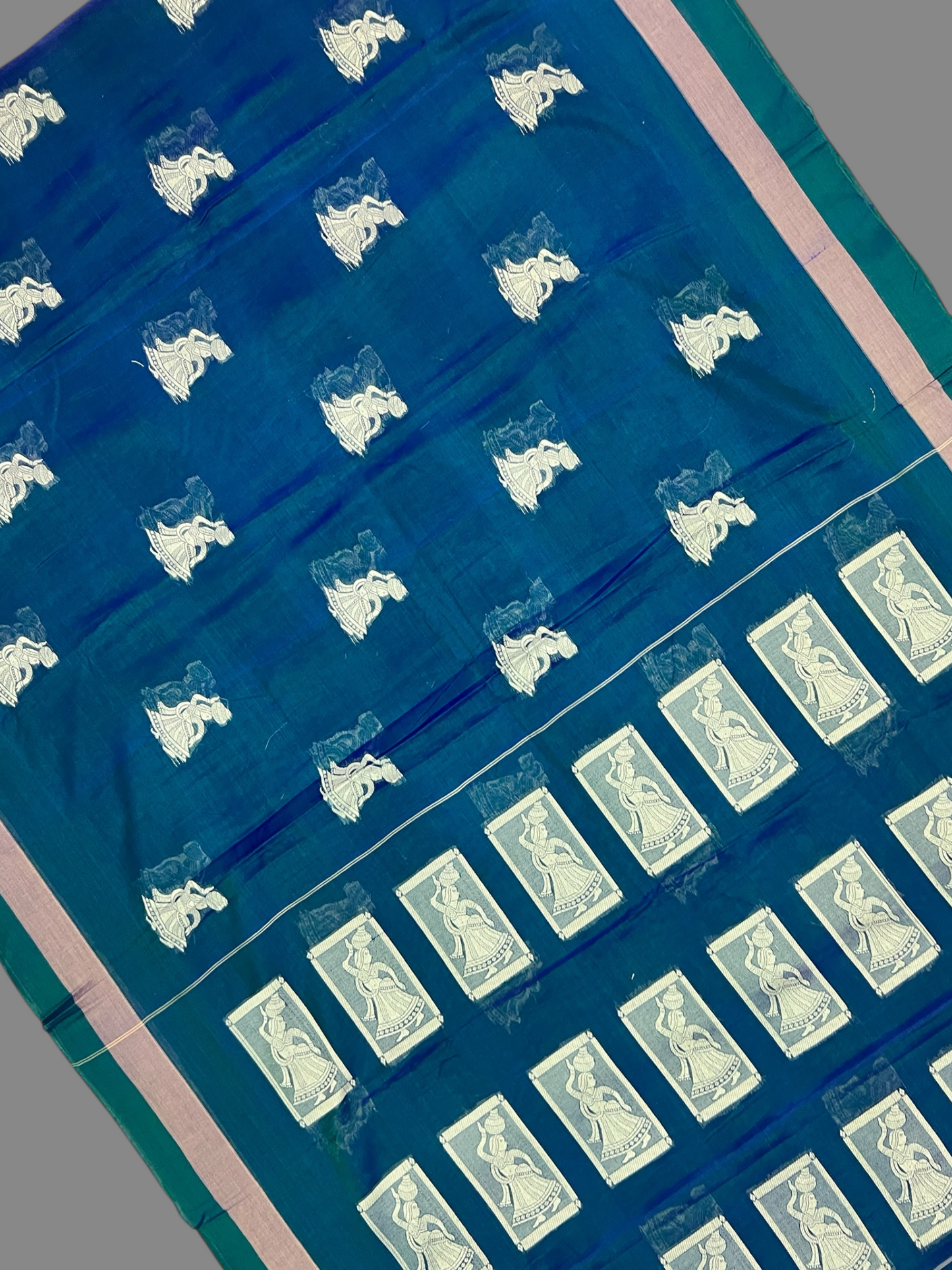 Narayanpet  Ananda Blue Cotton Sarees CS38