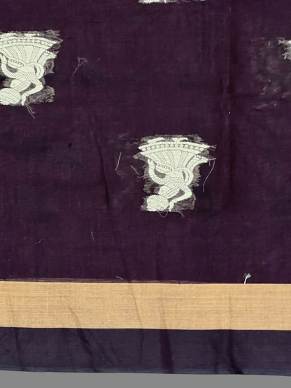 Narayanpet  Dark Brown Cotton Sarees CS37