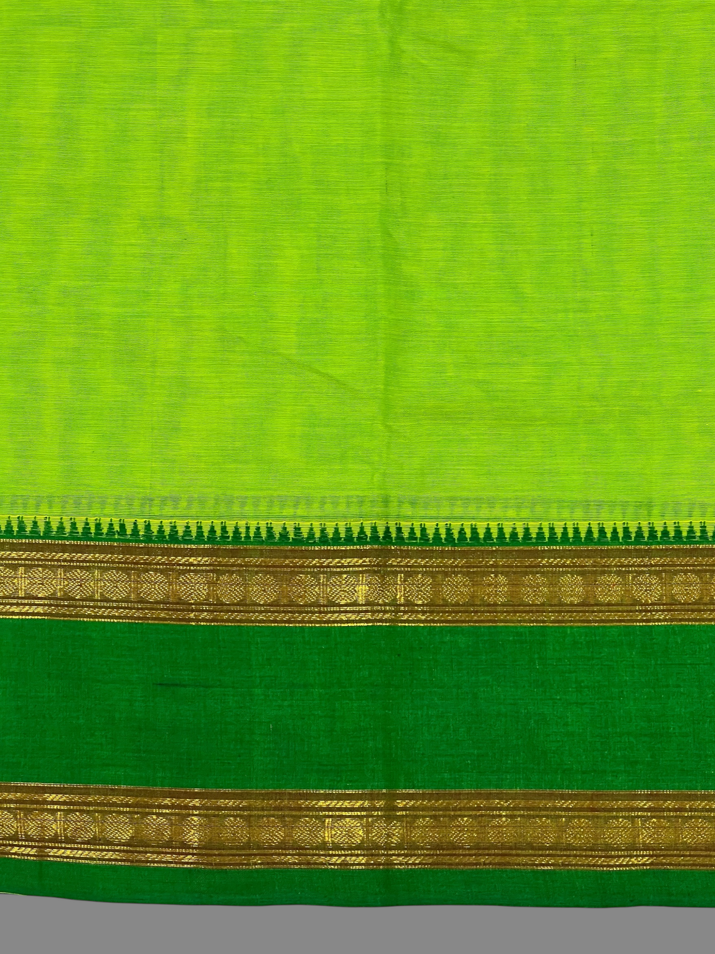 Narayanpet  Neon Green Cotton Sarees CS23