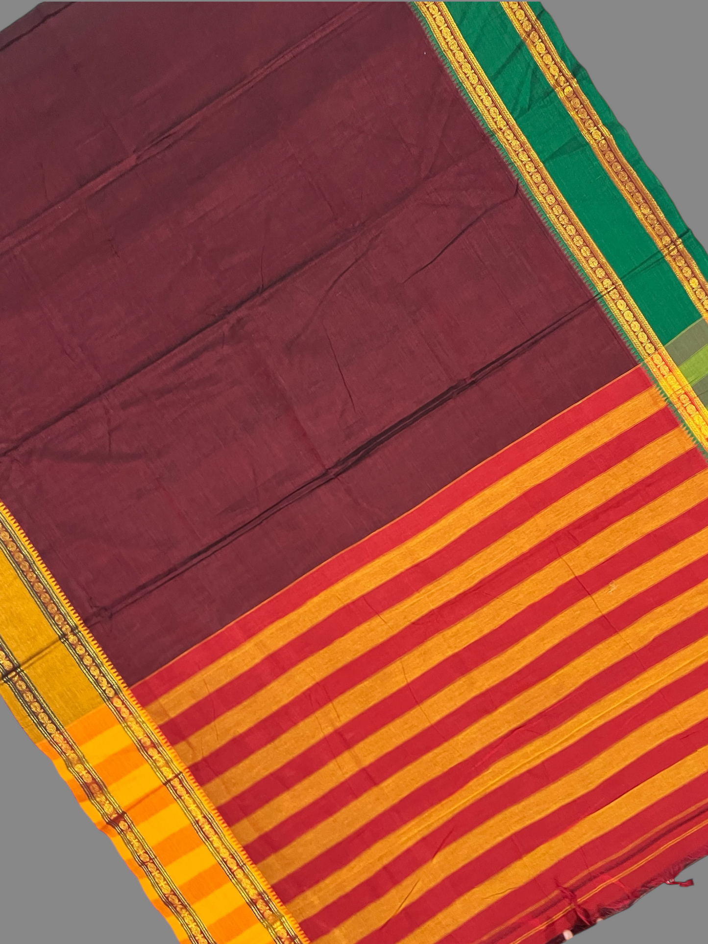 Narayanpet  Brown Cotton Sarees CS20