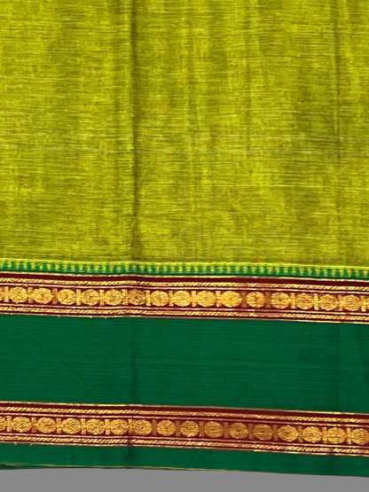 Narayanpet  Mehendi Green Cotton Sarees CS25