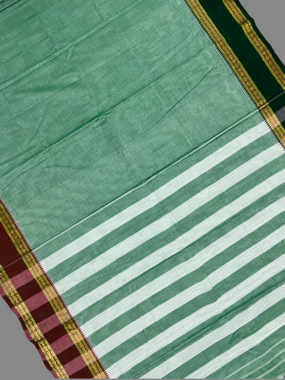 Narayanpet  Pista Green Cotton Sarees CS21