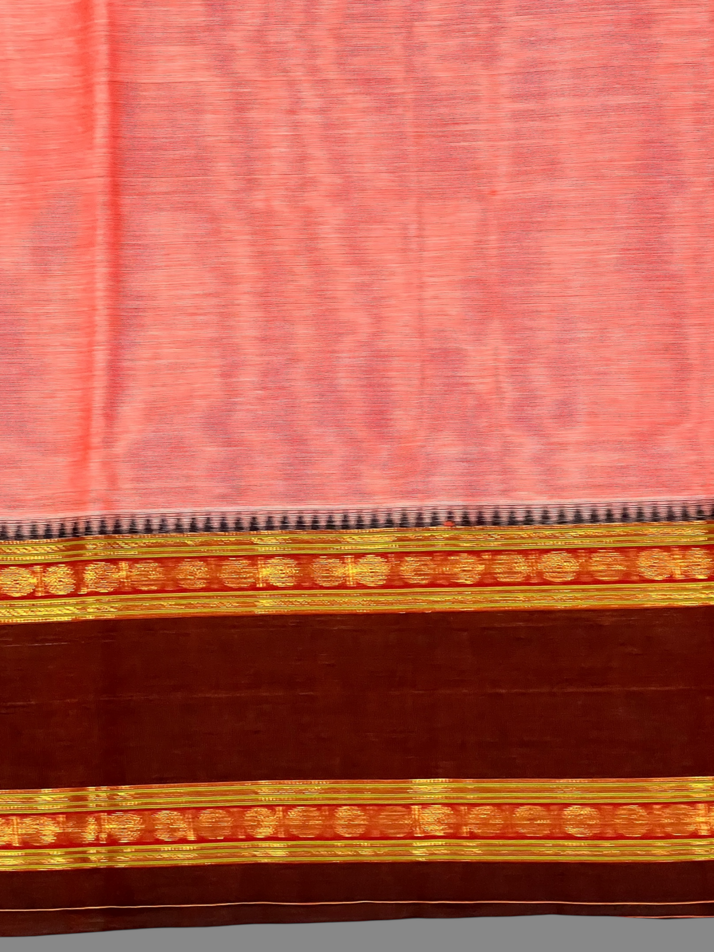 Narayanpet  Peach Cotton Sarees CS19
