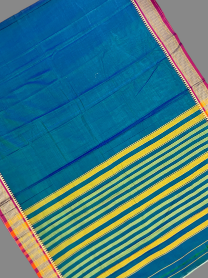 Narayanpet  Ananda Blue Cotton Sarees CS18