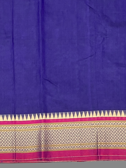 Narayanpet  Navy Blue Cotton Sarees CS17