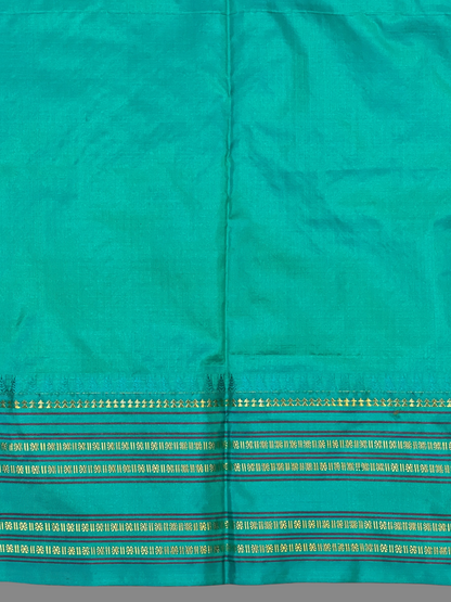 Narayanpet Checks Copper Pure Silk Saree