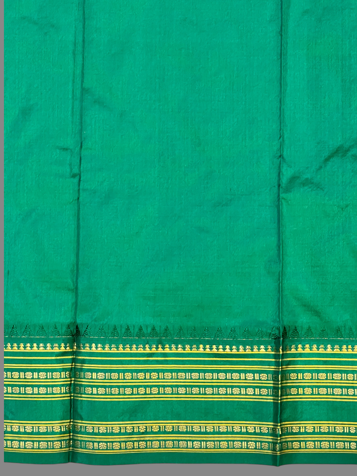 Narayanpet Checks Half White Pure Silk Saree