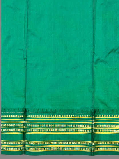 Narayanpet Checks Half White Pure Silk Saree