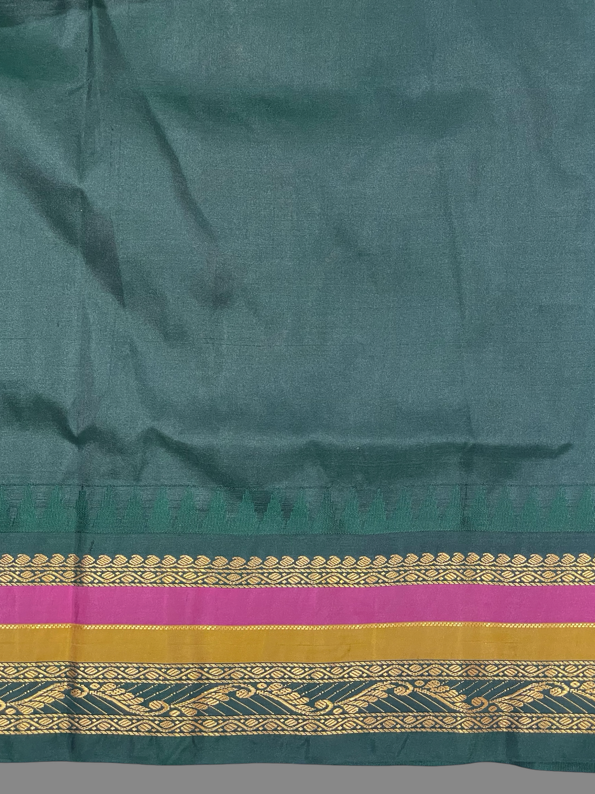 Gap Border Checks Soft Peach Pink Pure Silk Saree