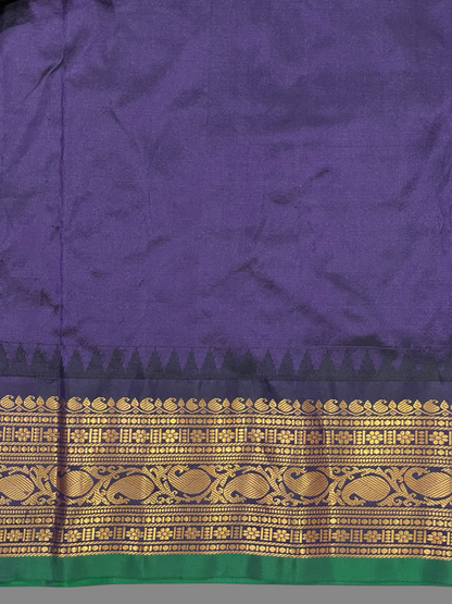 Bridal Big Checks Butta Sea Green Pure Silk Sarees