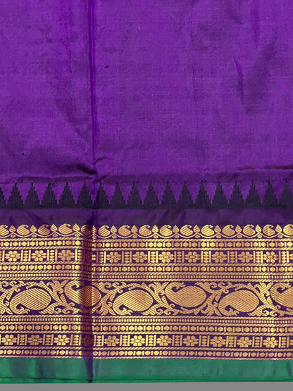 Bridal Big Checks Butta Neon Green Pure Silk Sarees