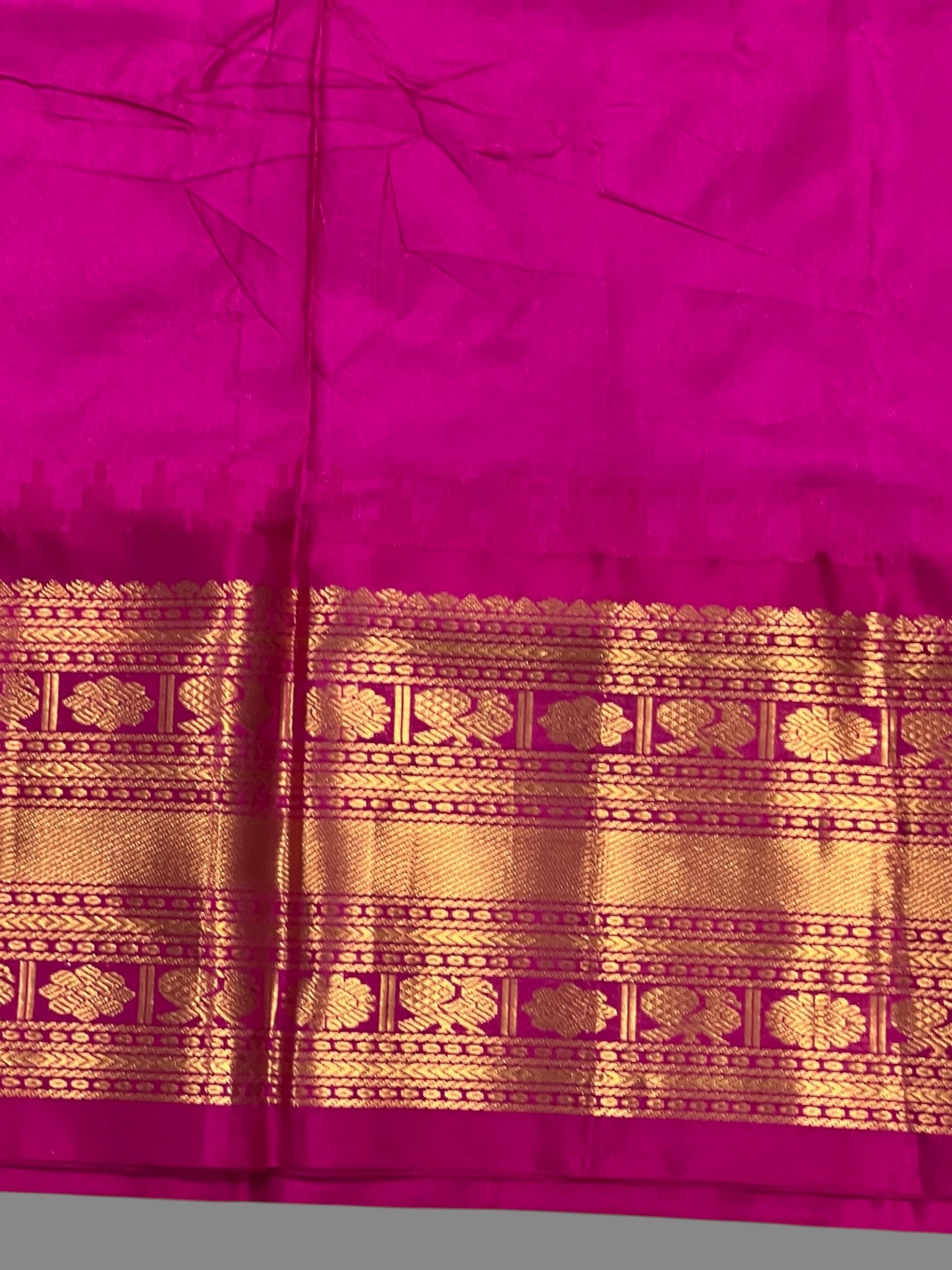 Kanchi Big Border Dark  Green Pure Silk Saree