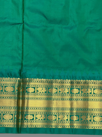 Kanchi Big Border Magenta Pure Silk Saree