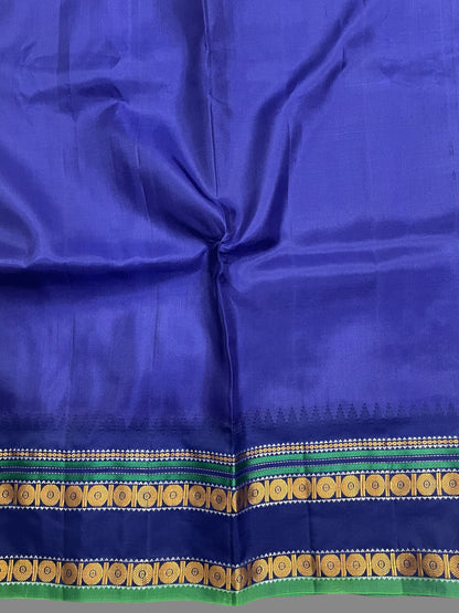 Rudrakshi Sea Blue Pure Silk Saree